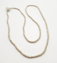 Load image into Gallery viewer, Ethiopian strand of Heishi Silver Beads Hand-Crafted, Silver-Plated Beads, Ethnic Jewelry, Tribal Jewelry,