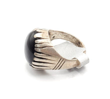 Load image into Gallery viewer, Antique Silver Ancient Carnelian Ring size 8.5 Yemen tribal jewelry,Yemen ring, Agate ring, Middle East jewelry, Islamic ring, Eye of Allah