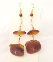 Load image into Gallery viewer, Baltic amber Earrings ,Dangle & Drop Earrings, Natural Baltic amber, Polished amber, Genuine amber, Amber beads, Gemstone earrings