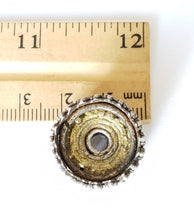 Load image into Gallery viewer, Antique 1 Gold Wash Silver Spacer Wheel Bead from Yemen circa 1930s,Hand Crafted Silver,Ethnic Jewelry,Tribal Jewelry,