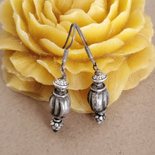 Load image into Gallery viewer, Traditional Old Silver Tuareg hoop earrings Ethnic Tribal,Ethnic Jewelry,sliver Earrings,Dangle & Drop Earrings,Tribal Jewelry,