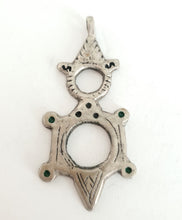 Load image into Gallery viewer, Moroccan handmade Tuareg silver cross pendant, Ethnic Tribal, Tuareg Silver, Sahara jewelry, Ethnic Jewelry, Tribal Jewelry