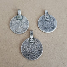 Load image into Gallery viewer, Vintage Coin Pendant high silver from Morocco ,1953s Coin,Silver Coin ,Jewelry Coins,Islam Jewelry, tribal jewelry