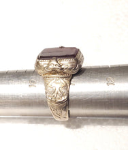 Load image into Gallery viewer, Old Engraved Turkish Ottoman Carnelian Ring size 11, Hand Made ,sterling silver 925 ,tribal jewelry,Ancient Carnelian,Ottoman Silver