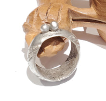 Load image into Gallery viewer, Antique Silver Ethiopian Wedding Ring size 9.5 tribal jewelry Hand Crafted, Silver, Ethnic Jewelry, Tribal Jewelry