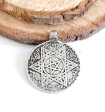 Load image into Gallery viewer, Vintage Coin Pendant high silver from Morocco ,1953s Coin,Silver Coin ,Jewelry Coins,Islam Jewelry, tribal jewelry