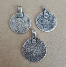 Load image into Gallery viewer, Vintage Coin Pendant high silver from Morocco ,1953s Coin,Silver Coin ,Jewelry Coins,Islam Jewelry, tribal jewelry