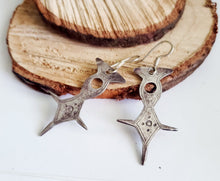 Load image into Gallery viewer, Moroccan Vintage Silver Tuareg Earring ,Tribal Earring ,Moroccan Earring ,Vintage Silver ,Tuareg Earring, Tuareg jewelry