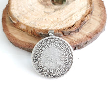 Load image into Gallery viewer, Vintage Coin Pendant high silver from Morocco ,1953s Coin,Silver Coin ,Jewelry Coins,Islam Jewelry, tribal jewelry