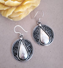 Load image into Gallery viewer, Traditional Old Silver Tuareg hoop earrings Ethnic Tribal,Ethnic Jewelry,sliver Earrings,Dangle & Drop Earrings,Tribal Jewelry,