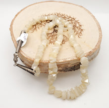 Load image into Gallery viewer, Old carved Vintage mother of pearl beads, Antique beads, Mother of Pearl necklace, Ethnic jewelry, Tribal Jewelry