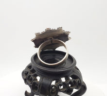 Load image into Gallery viewer, Moroccan Talismanic Berber Silver Enamel and glass cabochon Ring size 10, tribal jewelry, Silver, Ethnic Jewelry, Tribal Jewelry