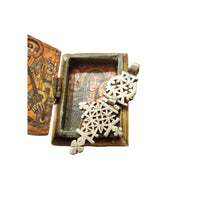 Load image into Gallery viewer, Antique Ethiopian Coptic Christian Cross Maria Theresa silver coin Pendant