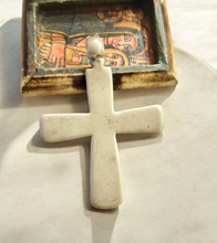 Load image into Gallery viewer, Antique Ethiopian Coptic Christian Cross Maria Theresa silver coin Pendant