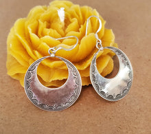 Load image into Gallery viewer, Traditional Old Silver Tuareg hoop earrings Ethnic Tribal,Ethnic Jewelry,sliver Earrings,Dangle & Drop Earrings,Tribal Jewelry,