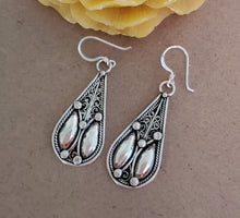 Load image into Gallery viewer, Traditional Old Silver Tuareg hoop earrings Ethnic Tribal,Ethnic Jewelry,sliver Earrings,Dangle & Drop Earrings,Tribal Jewelry,