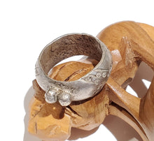 Load image into Gallery viewer, Antique Silver Ethiopian Wedding Ring size 9.5 tribal jewelry Hand Crafted, Silver, Ethnic Jewelry, Tribal Jewelry