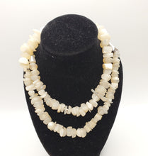 Load image into Gallery viewer, Old carved Vintage mother of pearl beads, Antique beads, Mother of Pearl necklace, Ethnic jewelry, Tribal Jewelry