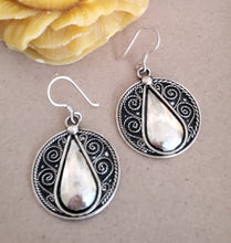 Load image into Gallery viewer, Traditional Old Silver Tuareg hoop earrings Ethnic Tribal,Ethnic Jewelry,sliver Earrings,Dangle & Drop Earrings,Tribal Jewelry,