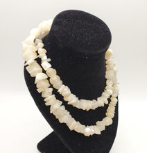 Load image into Gallery viewer, Old carved Vintage mother of pearl beads, Antique beads, Mother of Pearl necklace, Ethnic jewelry, Tribal Jewelry