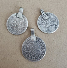 Load image into Gallery viewer, Vintage Coin Pendant high silver from Morocco ,1953s Coin,Silver Coin ,Jewelry Coins,Islam Jewelry, tribal jewelry