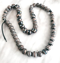 Load image into Gallery viewer, Old Venetian Glass Beads 56 Vintage Collectible Beads Strand, Antique Venetian, Glass Trade Beads, African Trade
