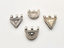 Load image into Gallery viewer, 4 Antique Ethiopian Silver amulets Prayer Boxes Phallic Pendants,Hand Crafted Silver,Ethnic Jewelry,Tribal Jewelry,