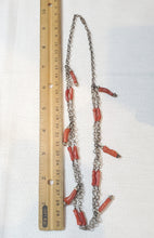 Load image into Gallery viewer, Antique Moroccan Berber natural Coral Silver Pendants Necklace
