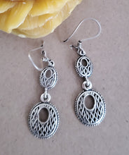 Load image into Gallery viewer, Traditional Old Silver Tuareg hoop earrings Ethnic Tribal,Ethnic Jewelry,sliver Earrings,Dangle & Drop Earrings,Tribal Jewelry,
