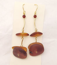 Load image into Gallery viewer, Baltic amber Earrings ,Dangle & Drop Earrings, Natural Baltic amber, Polished amber, Genuine amber, Amber beads, Gemstone earrings