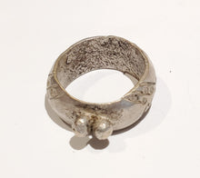 Load image into Gallery viewer, Antique Silver Ethiopian Wedding Ring size 9.5 tribal jewelry Hand Crafted, Silver, Ethnic Jewelry, Tribal Jewelry