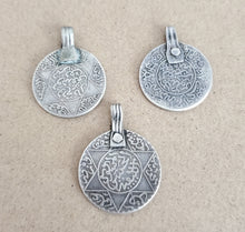 Load image into Gallery viewer, Vintage Coin Pendant high silver from Morocco ,1953s Coin,Silver Coin ,Jewelry Coins,Islam Jewelry, tribal jewelry
