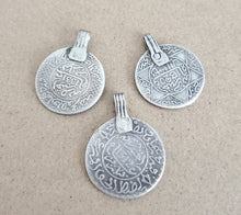 Load image into Gallery viewer, Vintage Coin Pendant high silver from Morocco ,1953s Coin,Silver Coin ,Jewelry Coins,Islam Jewelry, tribal jewelry