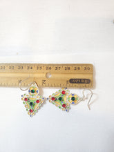 Load image into Gallery viewer, Moroccan Berber Sterling Silver enamels Dangle Earrings, Berber Jewelry, sliver Earrings, Dangle & Drop Earrings,