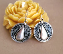 Load image into Gallery viewer, Traditional Old Silver Tuareg hoop earrings Ethnic Tribal,Ethnic Jewelry,sliver Earrings,Dangle & Drop Earrings,Tribal Jewelry,