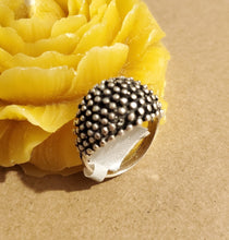 Load image into Gallery viewer, antique Tuareg elevated engraved table silver ring size 10 ,Tuareg jewelry, Sahara ring, Moroccan silver, tribal jewelry, Tuareg silver