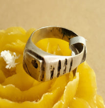 Load image into Gallery viewer, Antique Silver Ethiopian Wedding Ring size 10.5 tribal jewelry Hand Crafted, Silver, Ethnic Jewelry, Tribal Jewelry