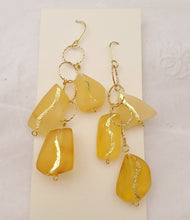 Load image into Gallery viewer, Baltic amber Earrings ,Dangle & Drop Earrings, Natural Baltic amber, Polished amber, Genuine amber, Amber beads, Gemstone earrings