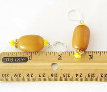 Load image into Gallery viewer, Old African Amber Ethiopian Earrings with Sterling Silver, Ethnic Tribal,