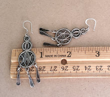 Load image into Gallery viewer, Moroccan Berber Filigree Sterling Silver Dangle Earrings silver 925,Berber Jewelry,sliver Earrings,Dangle & Drop