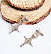 Load image into Gallery viewer, Moroccan Vintage Silver Tuareg Earring ,Tribal Earring ,Moroccan Earring ,Vintage Silver ,Tuareg Earring, Tuareg jewelry