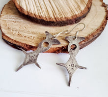 Load image into Gallery viewer, Moroccan Vintage Silver Tuareg Earring ,Tribal Earring ,Moroccan Earring ,Vintage Silver ,Tuareg Earring, Tuareg jewelry