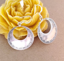 Load image into Gallery viewer, Traditional Old Silver Tuareg hoop earrings Ethnic Tribal,Ethnic Jewelry,sliver Earrings,Dangle & Drop Earrings,Tribal Jewelry,