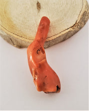 Load image into Gallery viewer, Antique Berber Red Coral Branch Bead: Morocco Ethnic Jewelry (20gr)