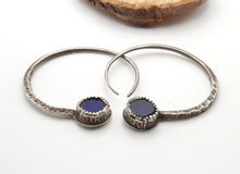 Load image into Gallery viewer, Vintage Silver Tuareg Hoop Earrings: Moroccan Tribal Jewelry