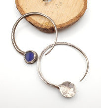 Load image into Gallery viewer, Vintage Silver Tuareg Hoop Earrings: Moroccan Tribal Jewelry