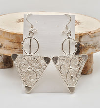 Load image into Gallery viewer, Moroccan Berber Fibula Sterling Silver Dangle Earrings