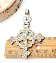 Load image into Gallery viewer, Antique Ethiopian Cross Pendant: 925 Silver Tribal Jewelry, 1800s