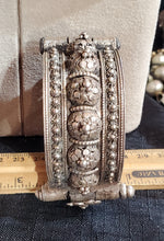 Load image into Gallery viewer, Vintage Silver Bedouin Bangle: Yemen Ethnic Tribal Jewelry