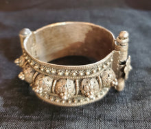 Load image into Gallery viewer, Vintage Silver Bedouin Bangle: Yemen Ethnic Tribal Jewelry